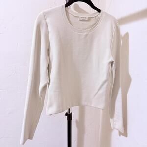 Aritzia Babaton White Long Sleeve Sweater Size Large